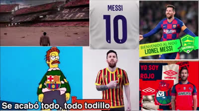 Memes de la despedida de Messi del Barcelona