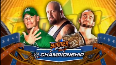 CM Punk Vs John Cena Vs Big Show - Campeonato de WWE - Summerslam 2012 (Parte 1)