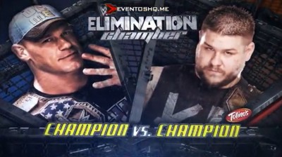 John Cena Vs Kevin Owens - Campeón Vs Campeón - Elimination Chamber 2015