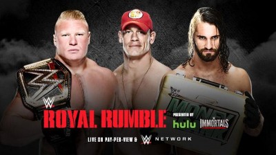 BROCK LESNAR VS JOHN CENA VS SETH ROLLINS - ROYAL RUMBLE 2015