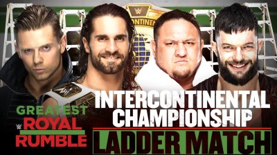 Seth Rollins Vs Finn Bálor Vs Samoa Joe Vs The Miz - Ladder Match - Campeonato Intercontinental - Greatest Royal Rumble 2018