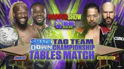 The New Day Vs Cesaro y Shinsuke Nakamura - Campeonatos en Parejas de SmackDown - Extreme Rules 2020