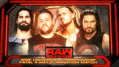 Roman Reigns Vs Seth Rollins Vs Kevin Owens Vs Big Cass - Fatal 4 Way Elimination Match - Campeonato Universal - RAW 29/08/2016