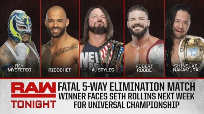 FATAL 5-WAY ELIMINATION MATCH - RAW 23 DE SEPTIEMBRE DE 2019